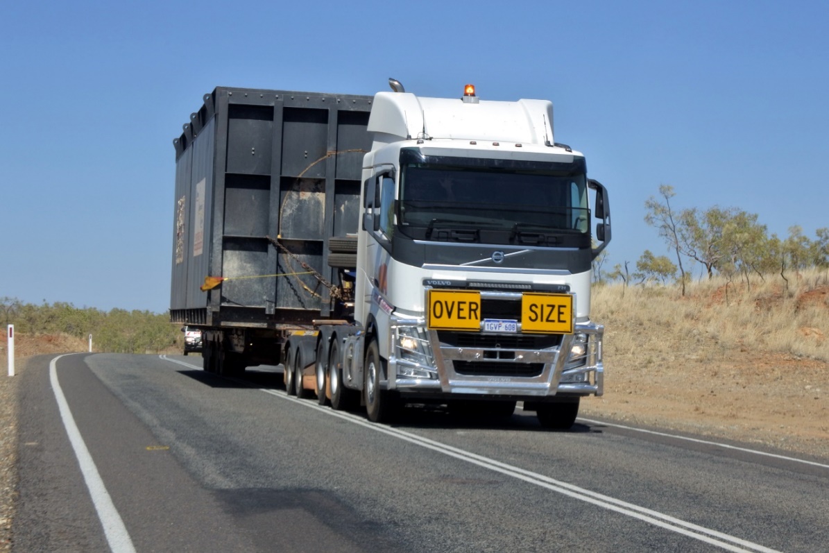 A large truck on the road Description automatically generated with low confidence